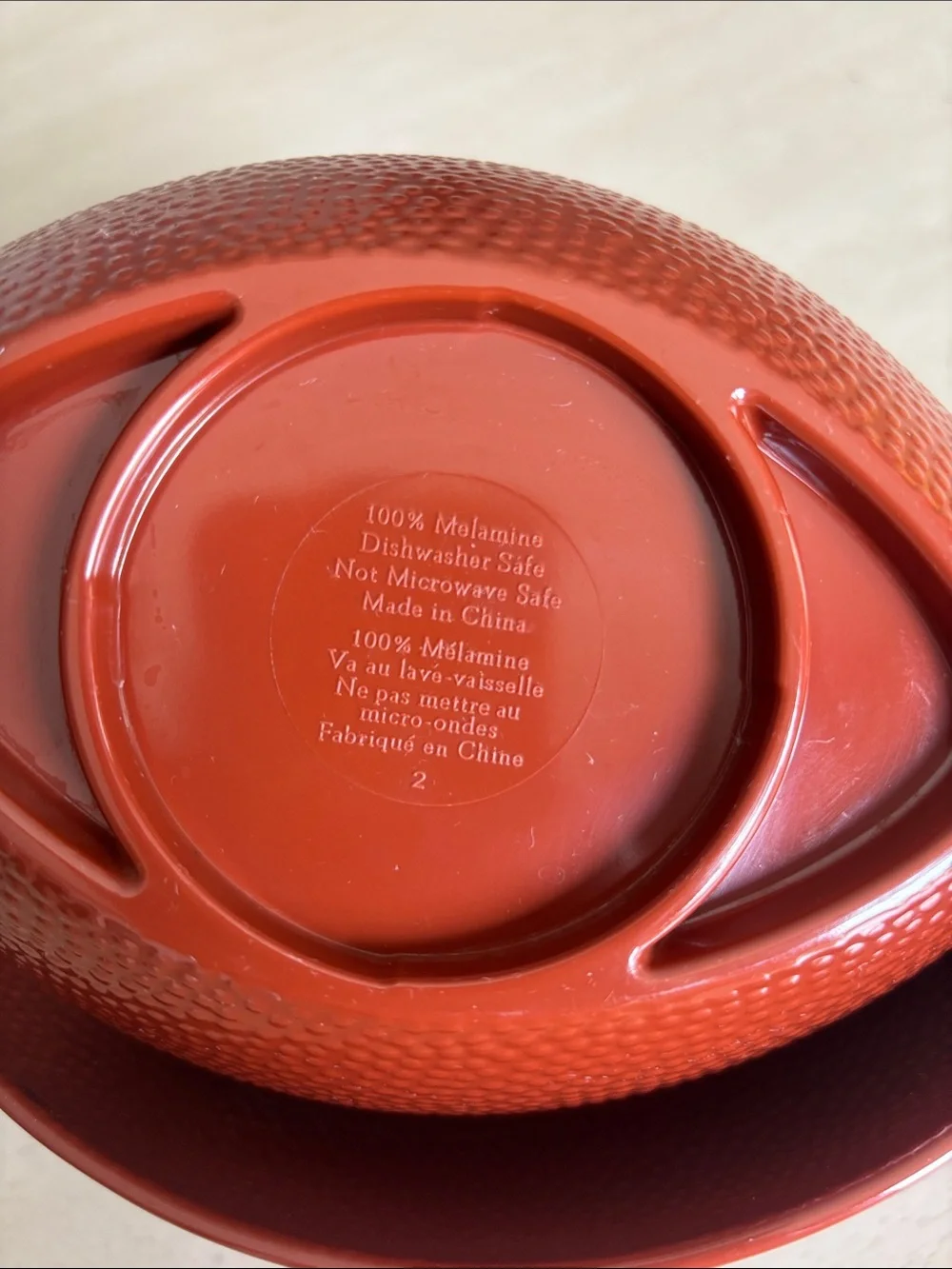 Football-Shaped Serving Bowl Set - set of 4